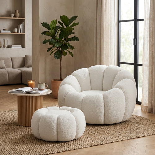 Fauteuil Corolle Blanc